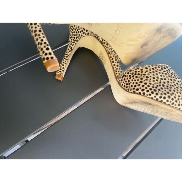 JCrew Calf Hair Leopard Print Kitten Heels Pumps Size 8 High Heels - Picture 10 of 13